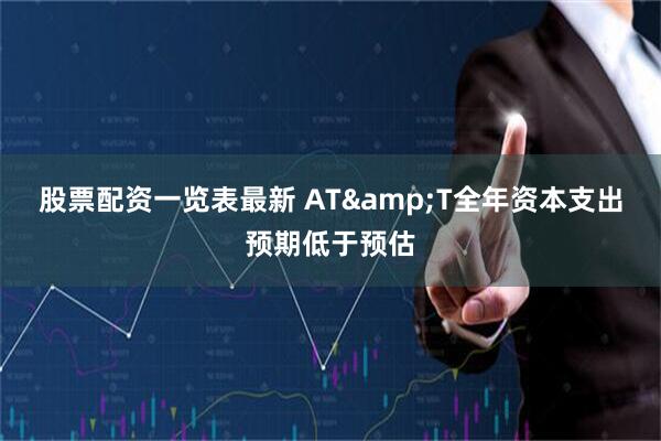 股票配资一览表最新 AT&T全年资本支出预期低于预估