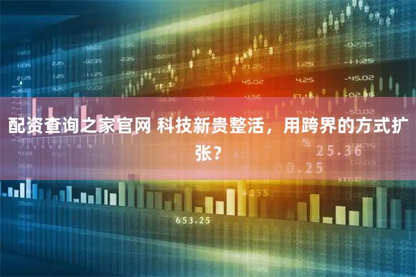 配资查询之家官网 科技新贵整活，用跨界的方式扩张？